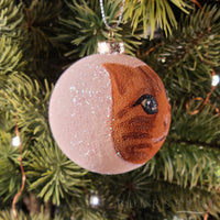 Bola de Navidad pintada a mano con gato naranja (solo una disponible de cada modelo)