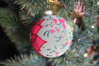 Bola de Navidad "Flor de Pascua" pintada a mano (solo una disponible de cada modelo)