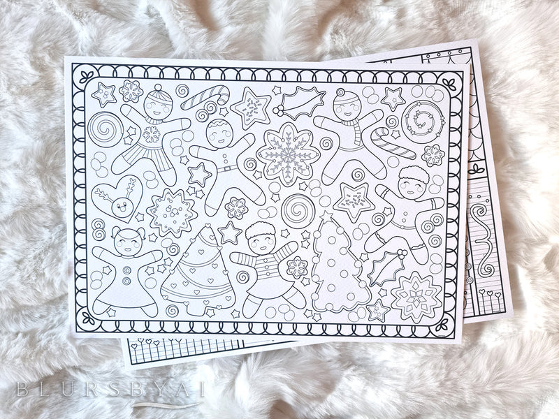 Láminas para Colorear a la Acuarela - Jengibre Festivo