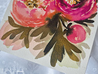 Parmenia, lámina original de flores coloridas, DIN-A5